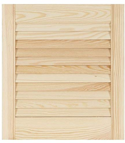 Louvre Door – Pine Wood – Vented Open – Ready to Paint Internal Louvre Cupboard Doors – Slatted Wardrobe Doors – Various Sizes (435mm (17.2) Height, 394mm (15.5) Width)