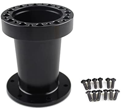 Lenkradnabenadapter, Asudaro Auto Lenkradnaben-Schnellwechseladapter Lenkradnaben-Boss-Kit Adapter Universal-Schnellverschluss-Kit Lenkradverstärker Lenkrad erhöht 51/76/101 MM,Schwarz 101mm