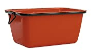 BAUZAUNWELT Mörtelwanne aus robustem und schlagzähem Kunststoff (HDPE) - kran- und stapelbar - Farbe: rot (ä. RAL 3020) - maximale Nutzlast: ca. 700 kg - Maße: ca. 1050 x 700 x 470 mm