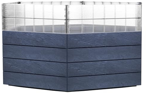 Garantia Ergo Hochbeet Turbo XL 75 Stone, inkl. Flora Wassersparsystem - Blumentopf, Hochbeete für Garten, Pflanzkübel Groß Außen, Blumenkasten, Blumentopf Hoch, Blumenkübel, Frühbeet