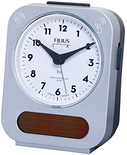 FILIUS Solar-Funk Wecker 0543-19, silberfarbend