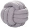 Knot Ball Pillow, Knotted Ball Throw Pillow Ultra Soft Companionship Decorative Hand-woven Knotted Ball Lamb Velvet Sofa Cushion, Knot Cushion, Sofa Pillow Light Grey