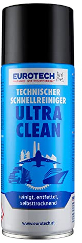 EUROTECH ULTRA CLEAN INDUSTRIE (400ml Spray) • Technischer Schnellreiniger für Montageteile, Bremsscheiben, etc. • Reiniger und Entfetter mit schneller Trocknung
