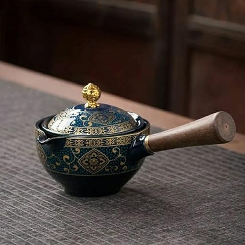 VIXDA Porcelain China Gongfu Tea Set Portable Teapot Set with 360 Rotation Tea Maker and Infuser Portable All in One Gift Bag Teaware
