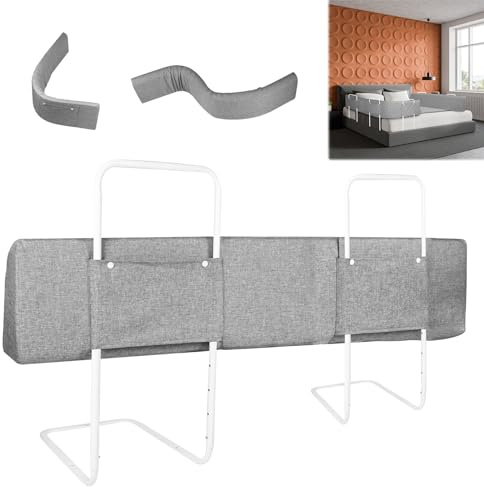 ACXIN Sänggaller, formbart, sängskydd, fallskydd, säng, sänggaller, justerbar höjd, barnsäng för familjesäng och barnsäng (100 cm, linnegrå)