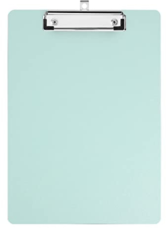 Klemmbrett, A4 Kunststoff Klemmbretter mit einziehbaren Haken, Standard A4 Letter Size Klemmbretter, Geeignet für Büroangestellte, Studenten, Lehrer (31,5 cm x 22,5 cm) - Hellgrün