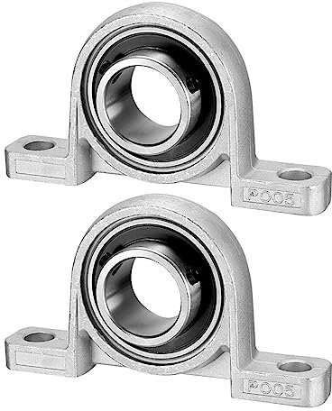 QUARKZMAN 25mm Alesaggio Diametro KP005 Cuscino Blocco Cuscinetto x 2pz Zinco Lega/Cromo Acciaio per Attrezzature Agricole e Sistemi Trasporto