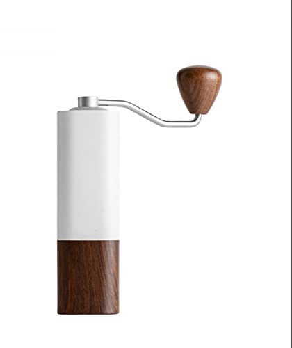 NúCleo De Molienda De CeráMica Oficina Mano Café Hogar Molinillo De Café PequeñO Molinillo PortáTil Para Exteriores Lavable (Blanco, Negro + Grano De Madera)-white + wood grain