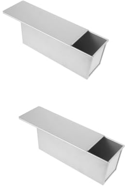 Ciieeo 2pcs Loaf Pan Lid Bread Baking Tray for Pullman Loaf Non-Stick Bread Tin Cover