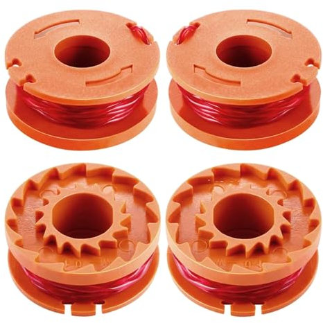 4 PCS Strimmer Spool,Lawn Mower Strimmer Spool,Strimmer Spool Replacement for for Worx,Grass Trimmer Spool Replacement,Spool Lawn Mower Line Worx Replacement