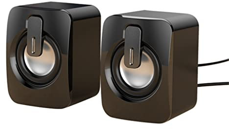ZHCHAO Haut-Parleur Enceintes d'ordinateur 3D Stéréo Bass Sound Sound Player for Pc Haut-Parleur multimédia de Bureau for Ordinateur Portable(Svart)