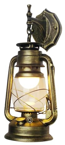 Fyssnn Wandleuchte Aussen E27 Außenlampe Antik 3000K Outdoor Lampe Hängend 220V Außenlaternen Geeignet für die Innen- und Außenbeleuchtung Höfen Fassaden Straßen und Geschäftsräumen (Bronze)