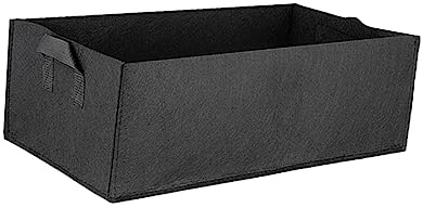 Milisten 6pcs Small Square Planting Bags Non-woven Vegetable Grow Pots for Breathable and Reusable Nursery Bags Black