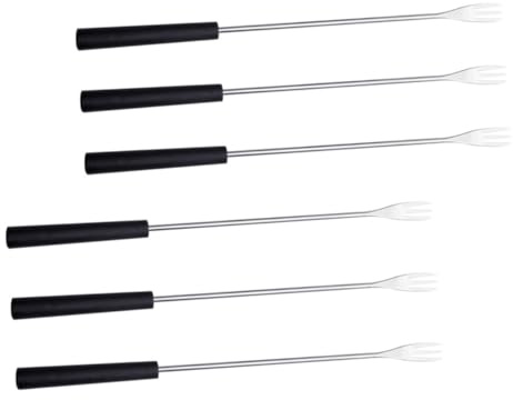 IMIKEYA 6stücke Teilige Edelstahl-fonduegabeln Mit Griff Für Käse Und Schokoladenfondue Praktische Obstgabeln Für Küche Und Haushalt Leicht Tragbar Für Camping Und Reisen