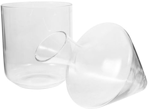 FUNOMOCYA Decantador Oblicuo De Vidrio Transparente Con Cubitera Para Hielo Recipiente Para Vino Tinto Diseño Creativo Para Mejorar Sabor y Fácil Limpieza Para Bebidas Casa