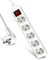 V-TAC Regleta de 5 Enchufes con Interruptor y Cable de 1,5 Metros - Enchufe Múltiple 5 Tomas de Corriente 16A Shuko para el Hogar, Oficina, Tienda, Garaje - 250V Compacta y Práctica