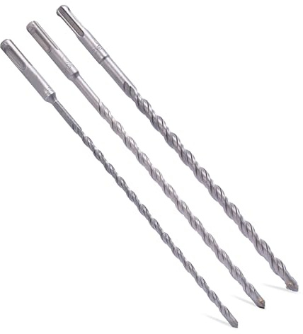Larcenciel Foret Beton – Ensemble de 3 Scie Cloche Beton pour Perceuse Percussion Forets SDS, 260mm (6, 8, 10mm) Pratique et Compact dans un Étui de Rangement Inclus pour Béton, Tuyaux, Pierres