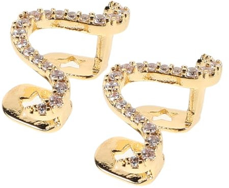 WRITWAA 2stücke Goldene Zahn-grills Für Männer Zircon Schmuckset Mit Wellenförmigem Design Für Partys Halloween Hochzeiten Und Besondere Anlässe Bequem Und Stylish