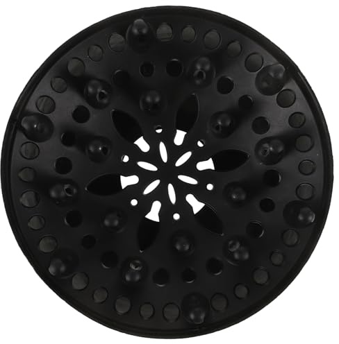 Veemoon Diffusore per Chioma Ricci in Plastica Nero, 2 Pezzi Adatto per Asciugacapelli Ugello da 4-4,8 Cm, Riduce L'effetto Crespo per Uso Quotidiano