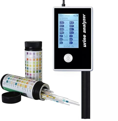 Analizador De Orina En El Hogar, 14 Elementos De Prueba, Análisis De Orina De Rutina E Instrumentos De Prueba, con 100 Tiras De Prueba, 1000 Muestras De Almacenamiento De Datos, Batería De 1200 MAh