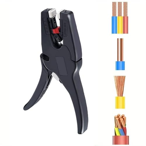 BRTNUP Automatic Wire Stripper, Cable Stripper Tool Electrical Wire Stripping Electrical Tool with Self-Adjusting Jaws Portable Wire Stripping Tool Light Cable Stripper for Electrical Repair & DIY