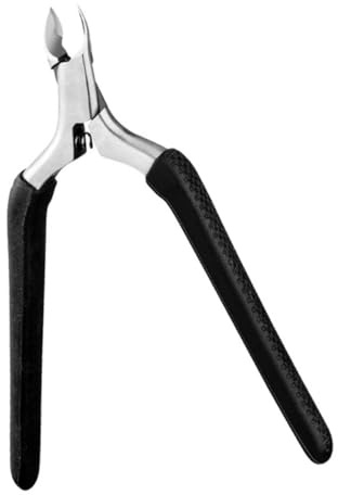 Hemobllo Tijeras para Uñas y Cutículas Negras de Acero Inoxidable Cortador de Piel Muerta Compacto y Ligero Herramienta Profesional para Manicura y Pedicura Resistente y Duradero para