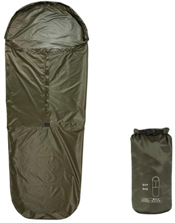 Tidevib Leichter wasserdichter Bivy-Sack-Schlafsack mit wärmereflektierendem 70D Ripstop-Nylon für Camping, Wandern, Outdoor, Survival, Rot