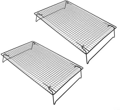 Cooling Rack Tray Stackable With Collapsible Folding Legs, Cooling Racks For Baking, Wire Grid For Cooking, Baking, Roasting, Drying And Grilling(2Pcs)