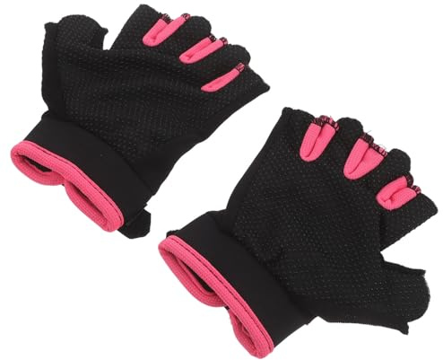 Cabilock Guanti da Ciclismo a Mezze Dita Antiscivolo Palmo Imbottito e Rete Traspirante per Sport All’aperto, Equitazione e Pattinaggio, Colore Rosa, Taglia M