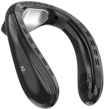 Portable Neck Fan - Rechargeable Wearable Air Conditioner with 360° Up-down Airflow and 3 Speeds - Ideal for Outdoor, Office, and Travel