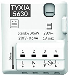 Delta Dore Tyxia 5630 Funk-Receiver für Rollladen – Zentralisierung | angeschlossener Rollladen | Programmierung – 6351401, weiß