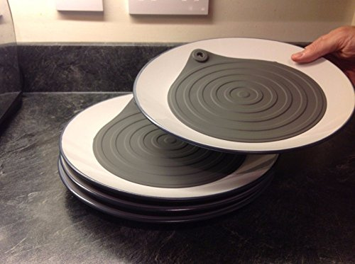 Betterkook Microwave Silicone Plate Warmers 4 Pack - Warms Plates in The Microwave in Minutes Keeps Food Warm Stops Plates Cracking