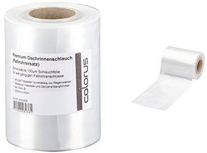 Colorus Dachrinnenschlauch 50 m Ø 130 mm Fallrohrschlauch LDPE 130 µm
