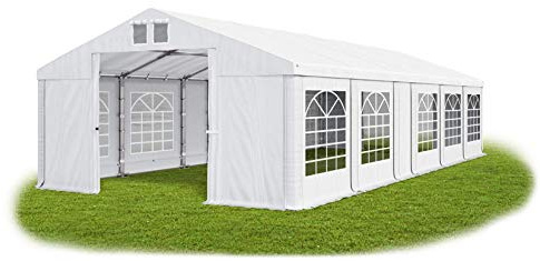 Das Company Tenda per Feste bianco 6x11m Impermeabile 580 g/m2 PVC tetto modulare Costruzione Winter sul Fondo e Rinforzi Tetto e dell'Ingresso tutto l'anno Tenda da Giardino