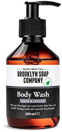 Body Wash (200ml) · Brooklyn Soap Company · Würziges Duschgel für Männer mit natürlicher Aloe Vera | Reinigt sanft und spendet Feuchtigkeit
