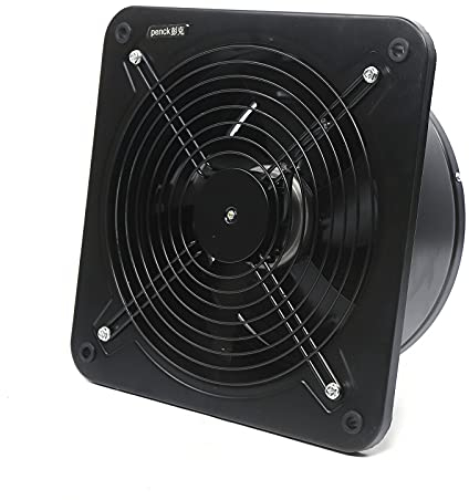 SHZICMY Badlüfter 300mm Abluftventilator Rohrventilator Wandlüfter Fenster Mauer Tür Ventilator Lüfter Wandventilator mit Rückflussleitblech