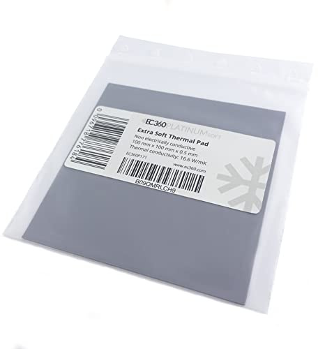 EC360® Platinum Soft 16,6 W/MK Pad Thermique (100 x 100 x 0,5 mm, Soft)