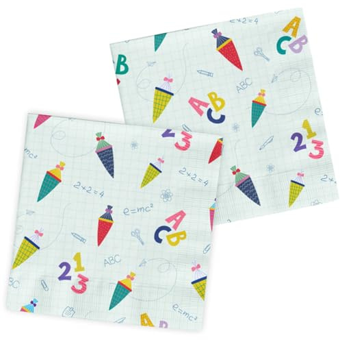 Folat 66085 Servietten Schulanfang 33x33cm - 20 Stück