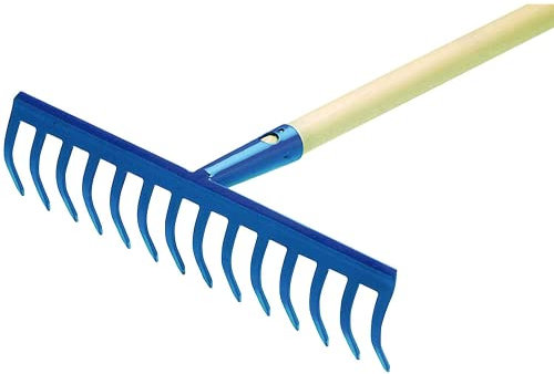 CRISCUOLO Brico Store Rastrello Sarchiatore Aeratore Terreno, Rastrello Sarchiatore 14 Denti con Manico