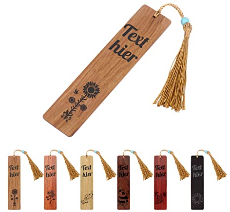 Lesezeichen Kinder,OXYEFEI Lesezeichen Kinder 1. Klasse Lesezeichen Personalisiert Holz Mädchen Schulanfänger Bookmark Set Buchmarker Geschenke für Lehrer Hebamme Freundin Leseratten(Gravur)