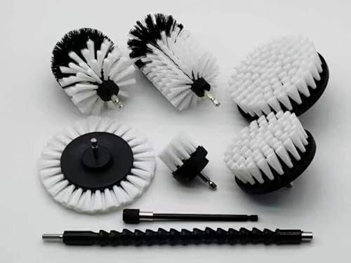 Bohrbürste Power Scrubber Reinigungsbürste Set (weiß)