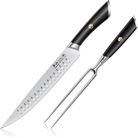 Cangshan ELBERT Series German Steel Forged 2-Piece Carving Set (Black)