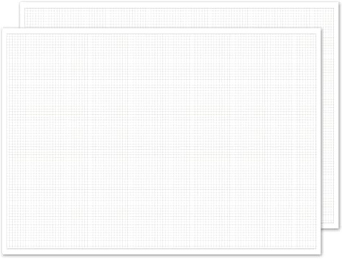 younikat 2er-Set Karierte Schreibtischunterlage zum Beschreiben - dv1237 | DIN A2 40 Blatt, 2er-Set Karierte Schreibtischunterlage zum Beschreiben und Skizzieren, Mathematisches Papier Linienstruktur