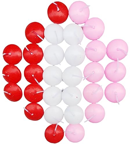 BOBOZHONG Schwimmenkerzen,30 Stück Premium Schwimmende warmeTeelichter Kerzen Wasserdichter Flammenlose Kerzen,für Mittelstücke,für Pool Badewanne Teich Party und Hochzeit