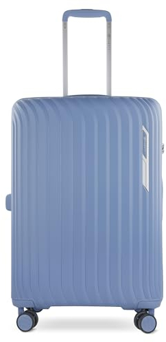 bugatti Hera Hartschalen-Koffer M mit 4-Rollen, Leichter Reise-Koffer aus PP Light in Denim