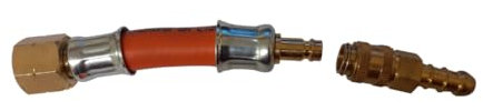 INTERGAS LPG Quick Release Gas Connector – 1/4 LH Nut with 8mm Hose Assembly – Snap Coupler Gas Fitting for BBQ, Camping, Caravans & Motorhomes – EN16436-1 Approved