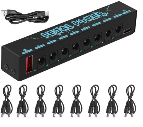 Multi-Effekt-Netzteil, Gitarrenpedale, Netzteil, Metall für Gitarren-Effektpedal