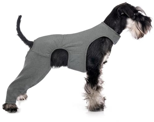 Hjyokuso Hundebody Nach Op Mit Bein, Wundschutzanzüge, Hinterbeinschutz, Anti-Wundlecken Body, E-Kragen Alternative, Hundeschenkel Schutz Bodysuit