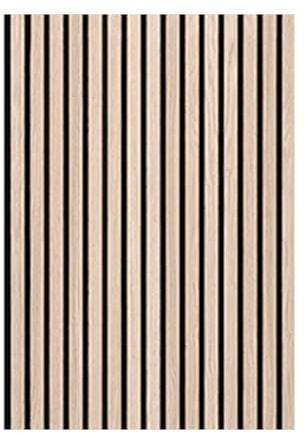 Akustikpaneele, akustische Wandpaneele, groß, schalldicht, 3D-geriffelt, schallabsorbierendes Paneel mit Holz-Finish, akustische Behandlung für Aufnahmestudio und Büro, vertikal, Weiß, 1 Stück, 80 x