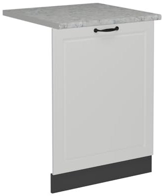 Vicco Pannello frontale della lavastoviglie R-Line, Bianco casa di campagna, 60 cm, PL Marmo
